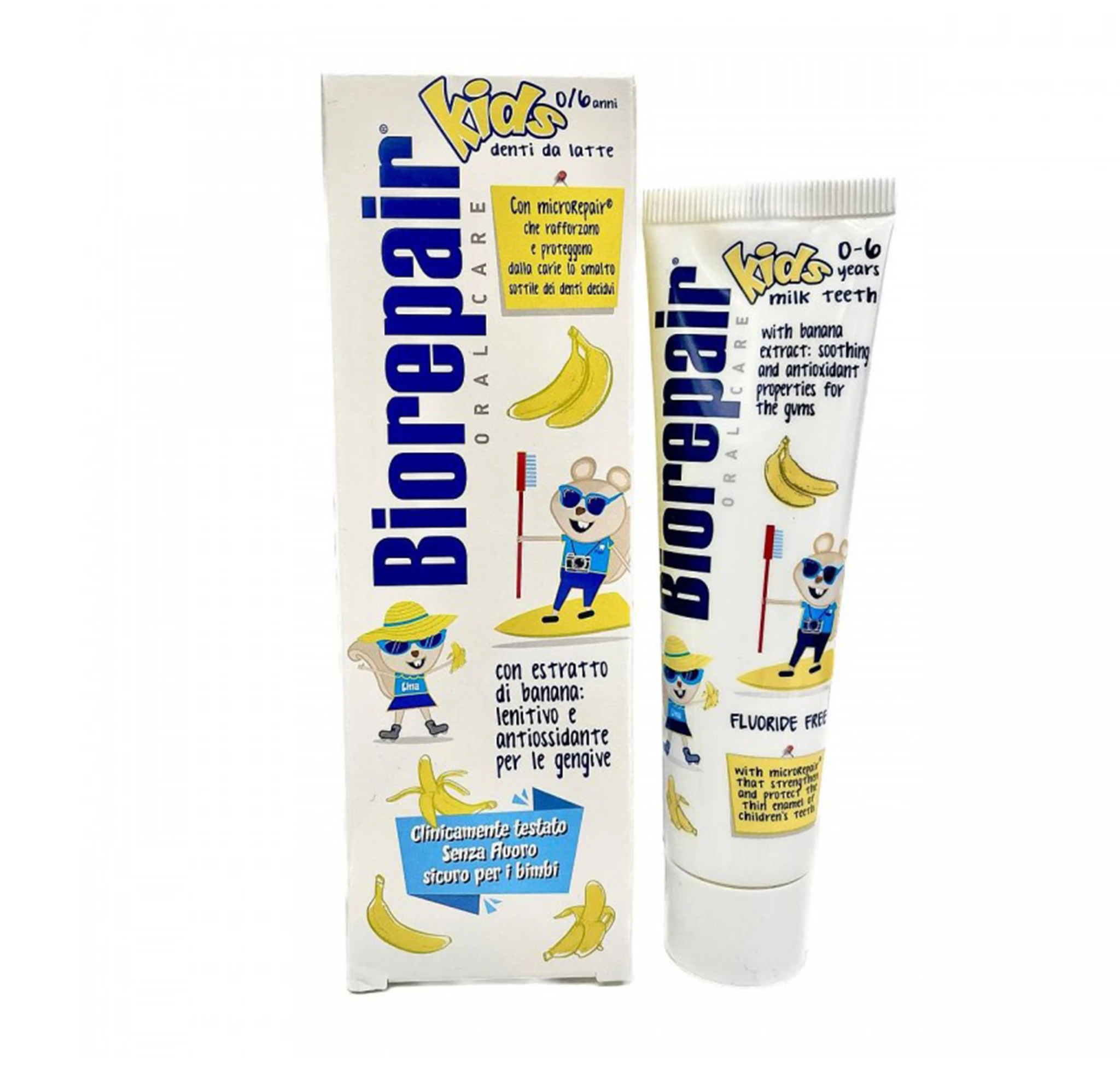 Дитяча зубна паста 0-6 років BioRepair Kids Banana, 50мл