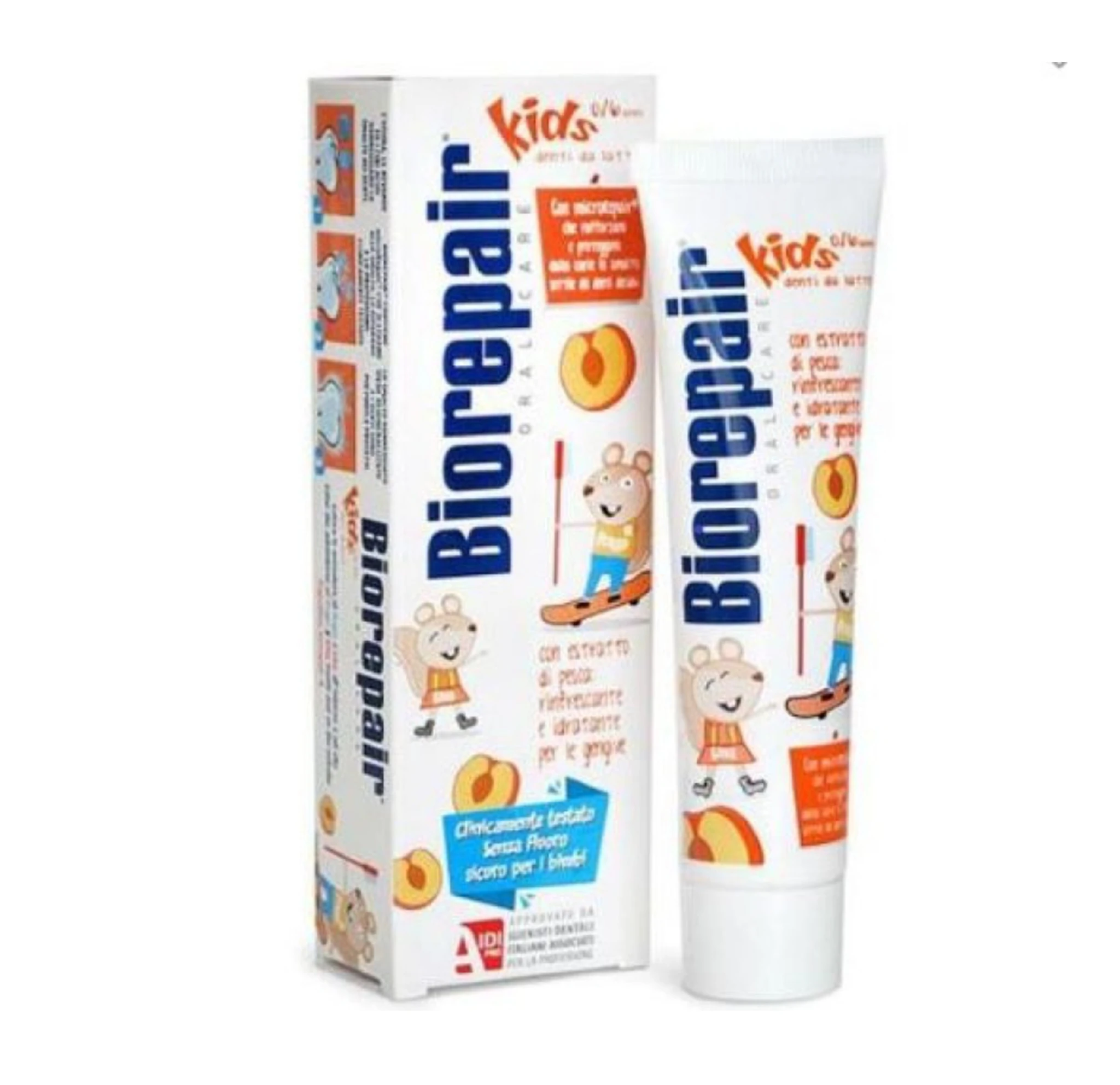Дитяча зубна паста 0-6 років BioRepair Kids Peach зі смаком персика, 50мл